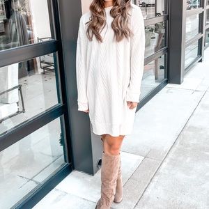 Beige Sweater Dress // size medium